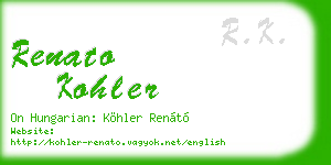 renato kohler business card