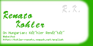 renato kohler business card